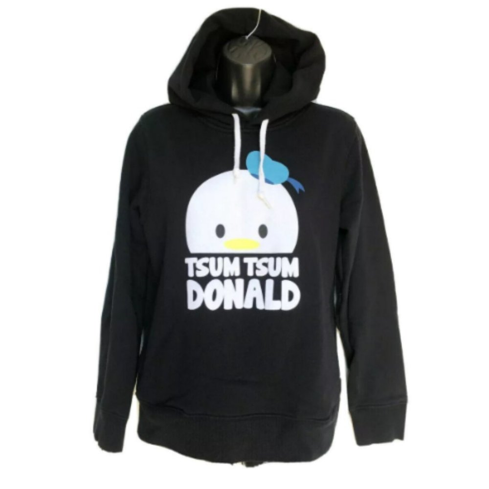 Disney Tsum Tsum Donald Duck Hoodie‎ Youth M Black Graphic Pullover